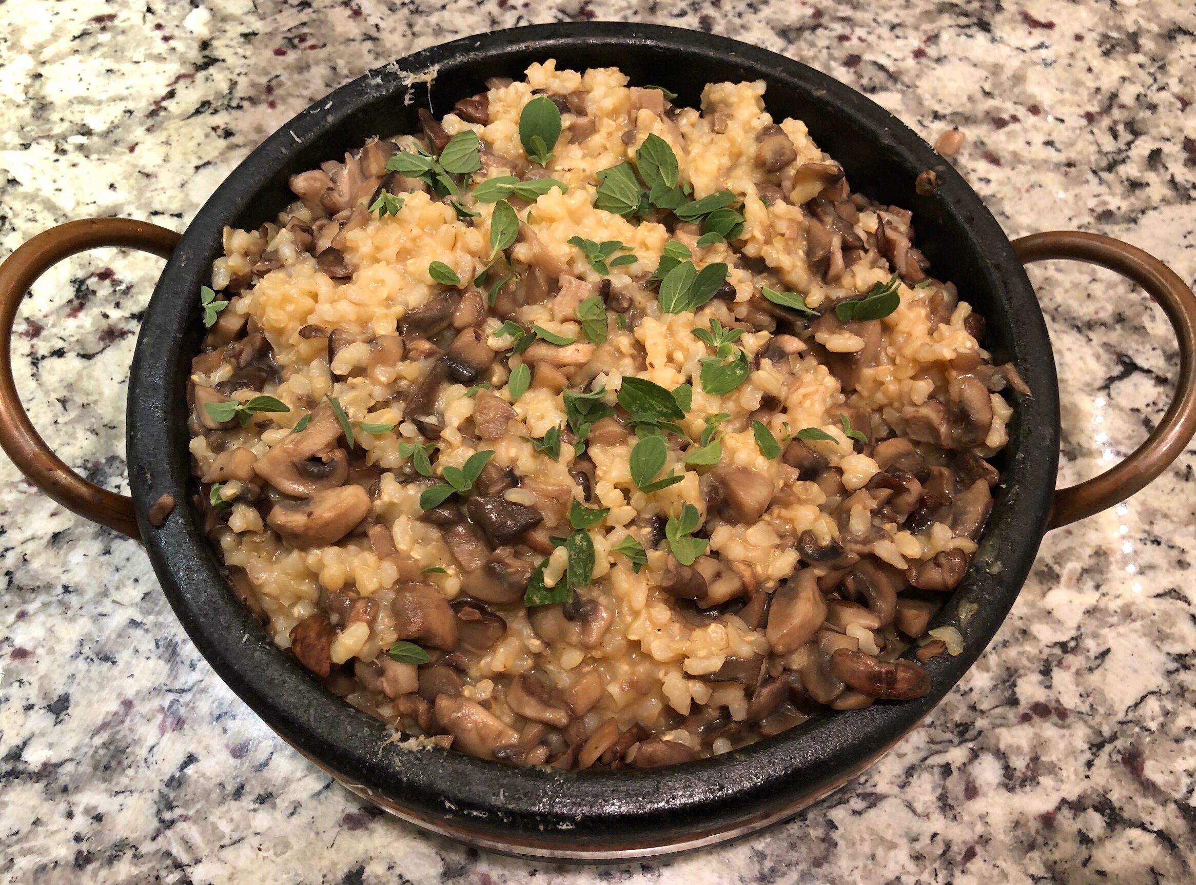 Mushroom Brown Rice Risotto