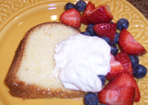 Pound Cake with Pear Compote