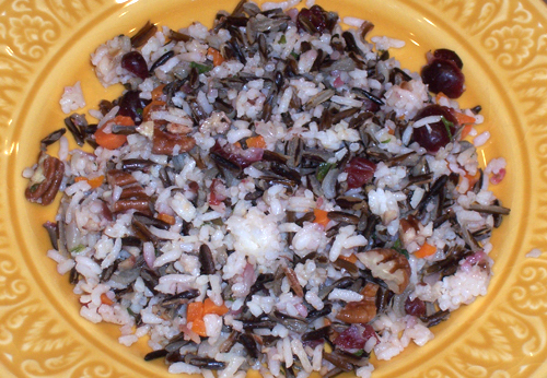 Wild Rice Pilaf with Pecans and Dried Cranberries